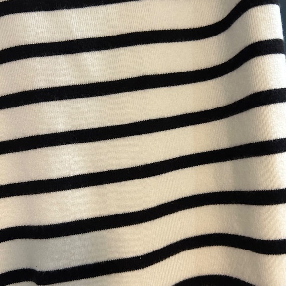 White Black Stripe Sleeveless Knit Maxi Dress SP BodyCon LOFT - Picture 3 of 8